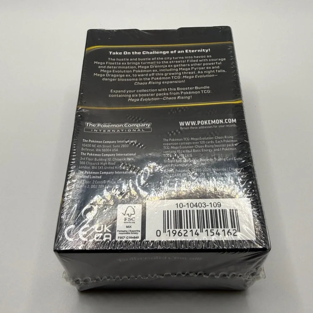 Pokemon TCG Mega Evolution Chaos Rising Booster Bundle 6 Packs Sealed 2026